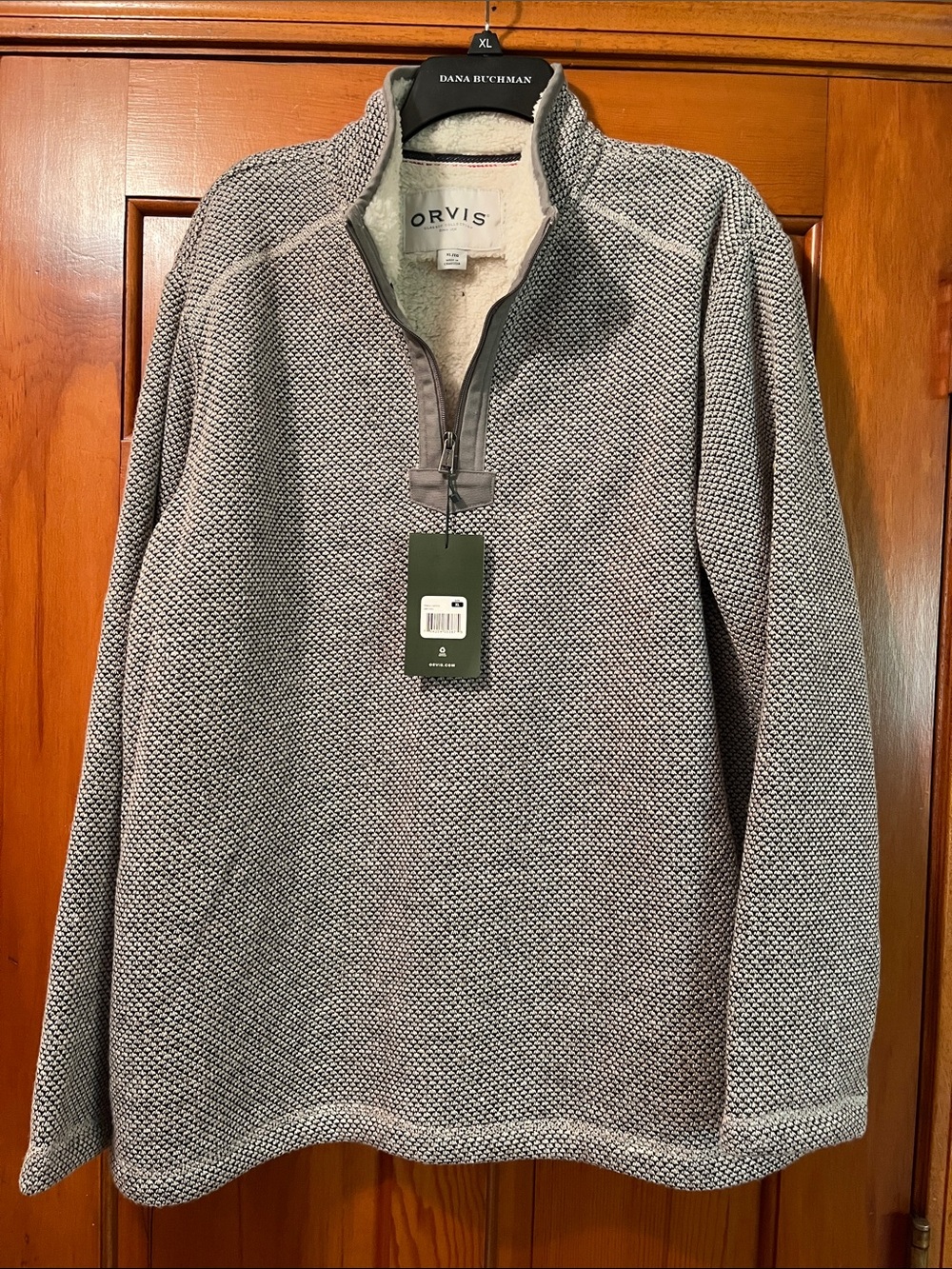 Orvis Men's Heather Gray Half-Zip Knit Pullover